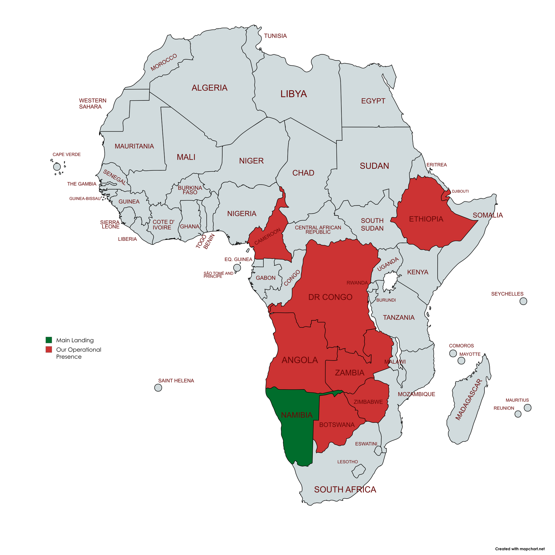 Operational footprint map